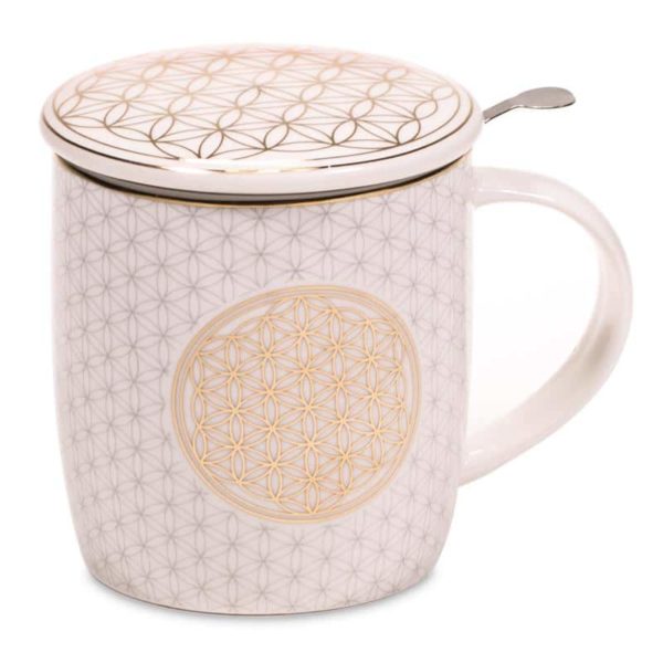 mug en porcelaine fleur de vie ceiba-institut