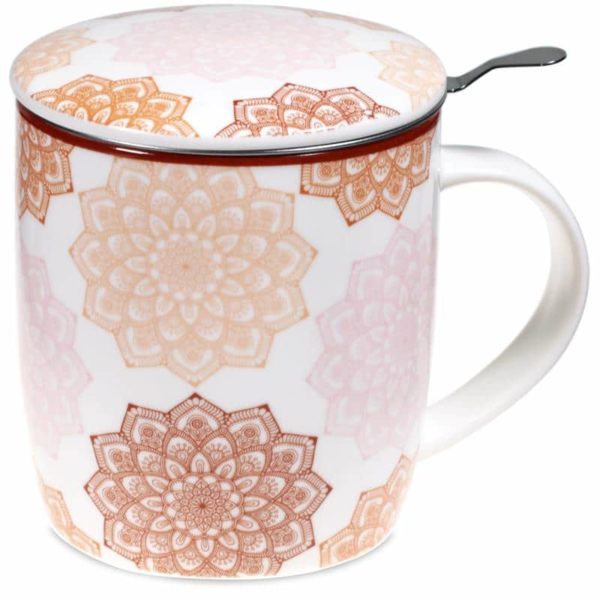 Mug avec des manadalas roses pastels vendus chez ceiba-institut