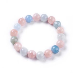 bracelet 8mm Morganite pierre naturelle ceiba-institut