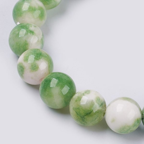 bracelet 8mm jade pierres naturelles verte blanche ceiba-institut